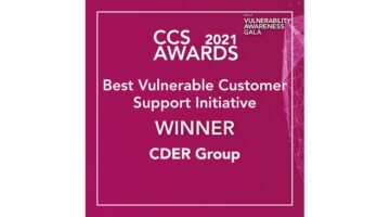 CDER Group wins Best Vulnerable Customer Support Initiative at the 2021 CCS Awards
